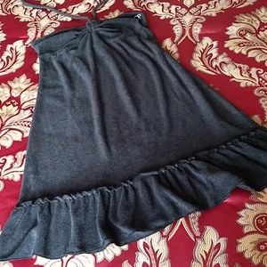 Black strapless Terry Mini Cover Up Small